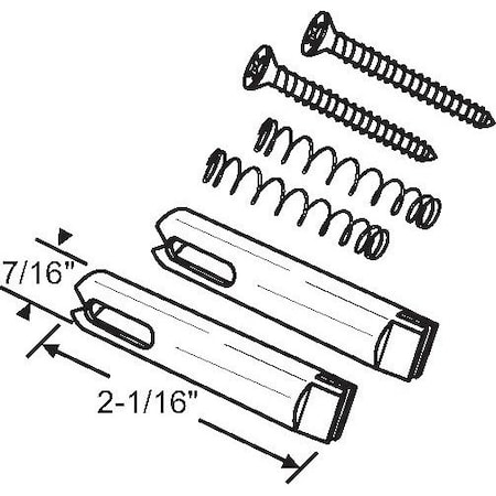 Strybuc SCREEN DOOR GUIDE SET INCLUDES 15-98